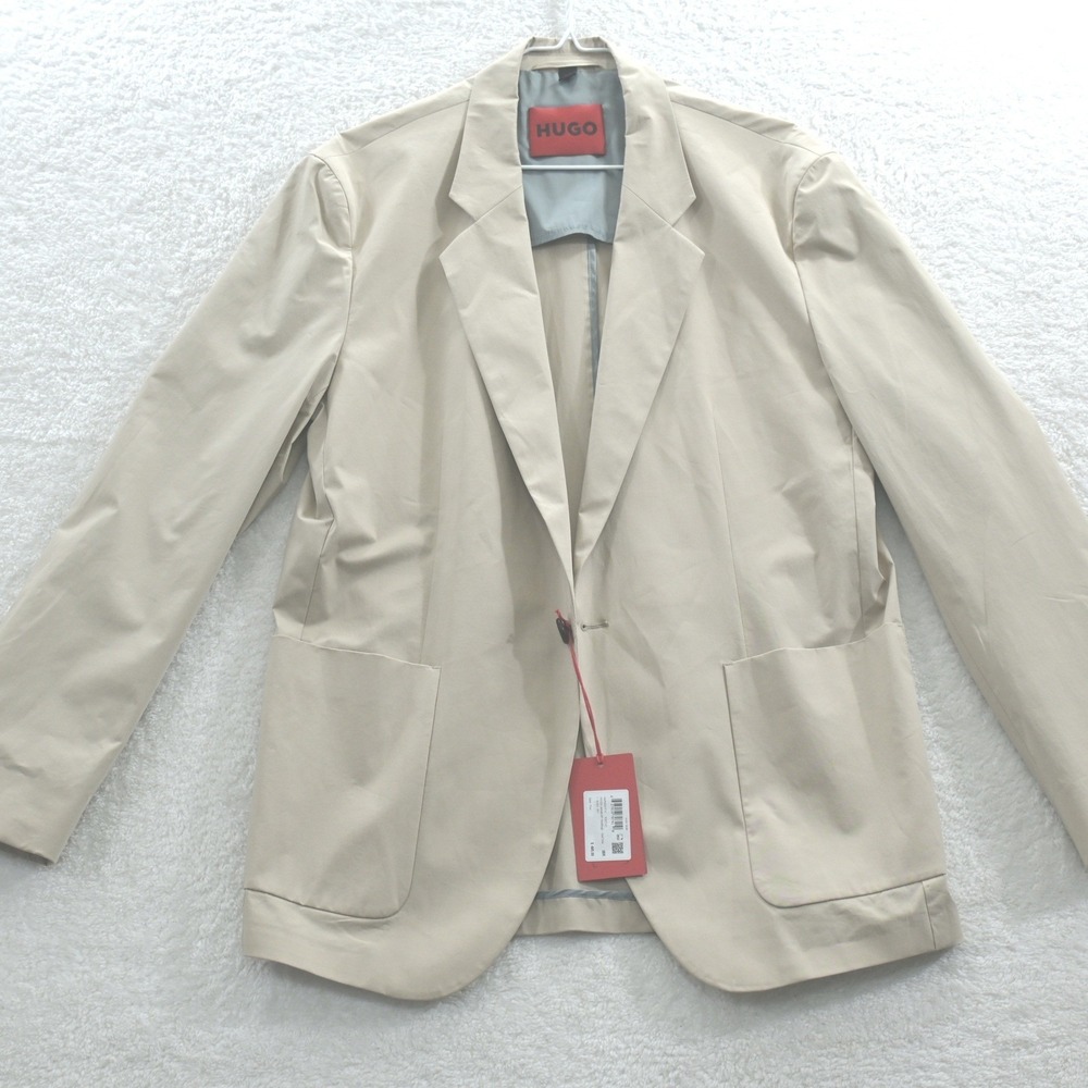 Hugo Boss Keyfred241F1 Mens Beige 2-Button Sport Coat Blazer 38R Regular Fit NEW
